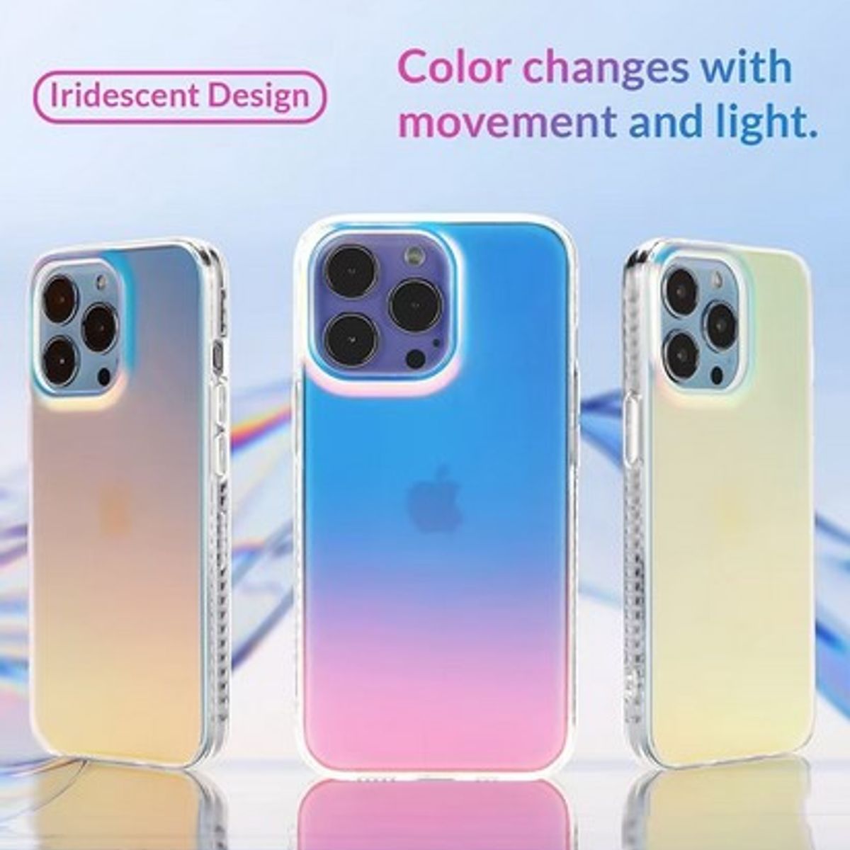 GENERICO - Carcasa iPhone 15 Pro Funda Tpu Transparente Colores Aurora