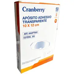 CRANBERRY - Apósito estéril adhesivo transparente 10×12 cms 50 unidades