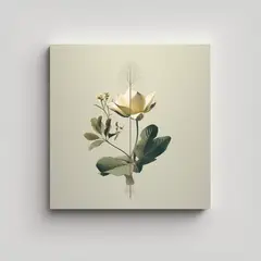 GENERICO - Arte Minimalista Botánico: Cuadro De Pared 60x60 Cm