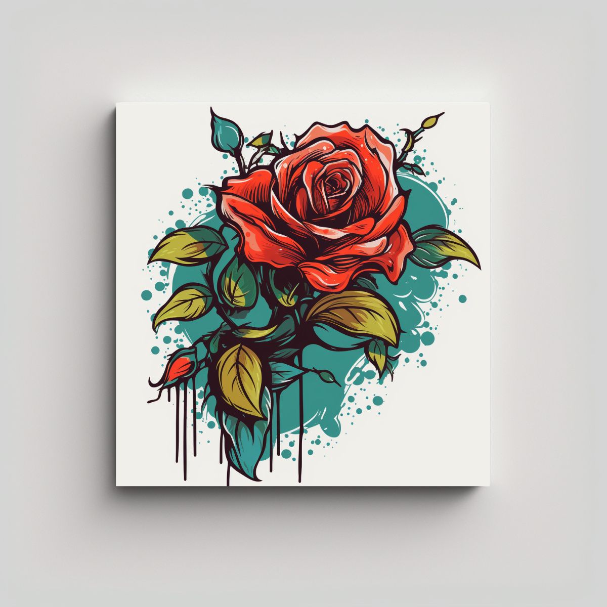 GENERICO - Arte Lineal En Lienzo Con Fondo Transparente - 70x70 Cm