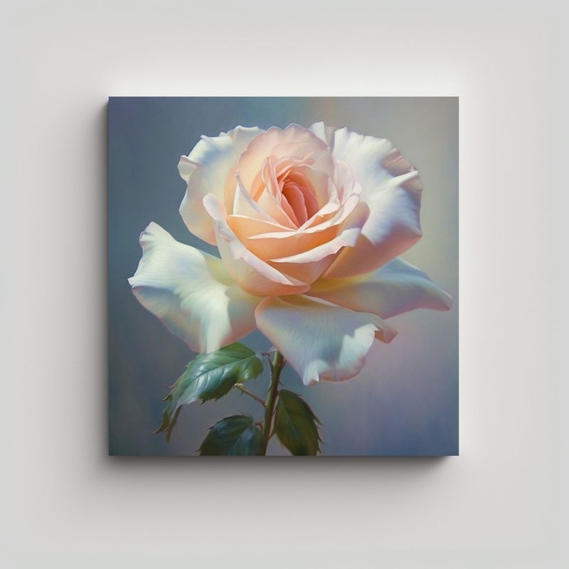 GENERICO - Cuadro Decorativo: Rosa Eterea En Arte De Alta 80x80 Cm