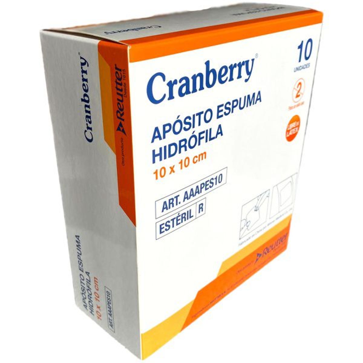 CRANBERRY - Apósitos de espuma hidrófila 10×10 cms 10 unidades