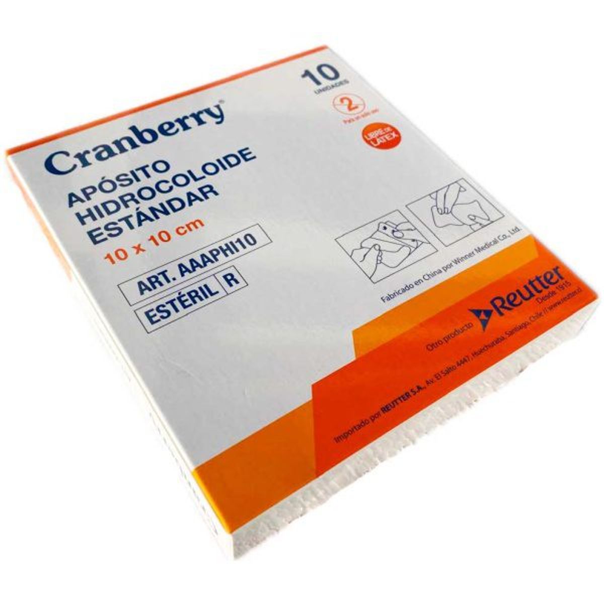 CRANBERRY - Apósitos Hidrocoloide estándar 10×10 cms 10 unidades