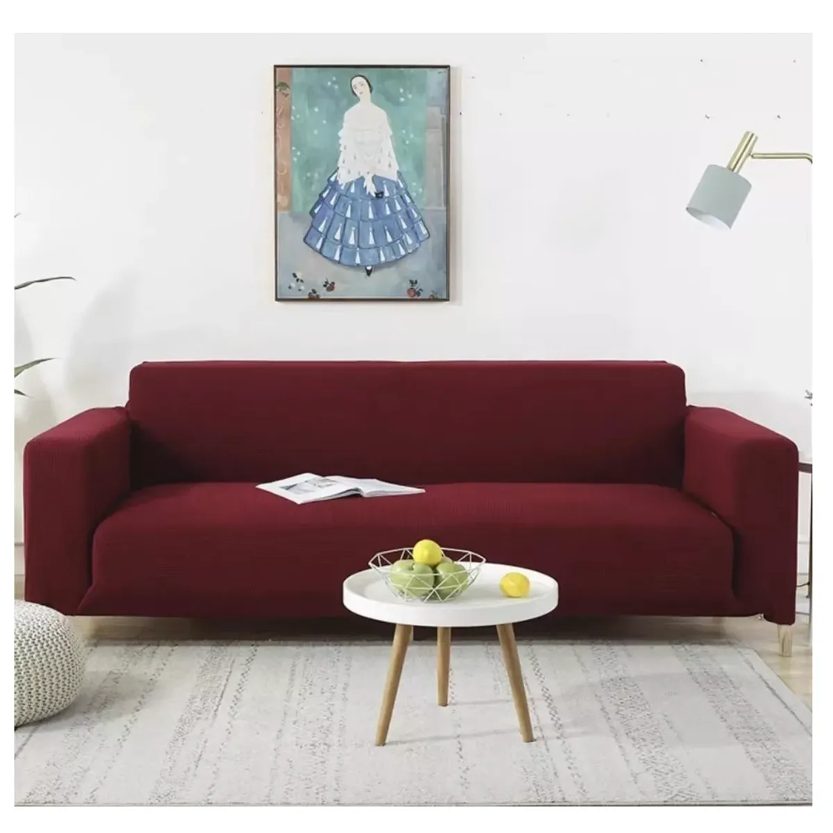 HOMER DESIGN - Funda Protectora Para Sofá De 3 Cuerpos Tela Gruesa Premium