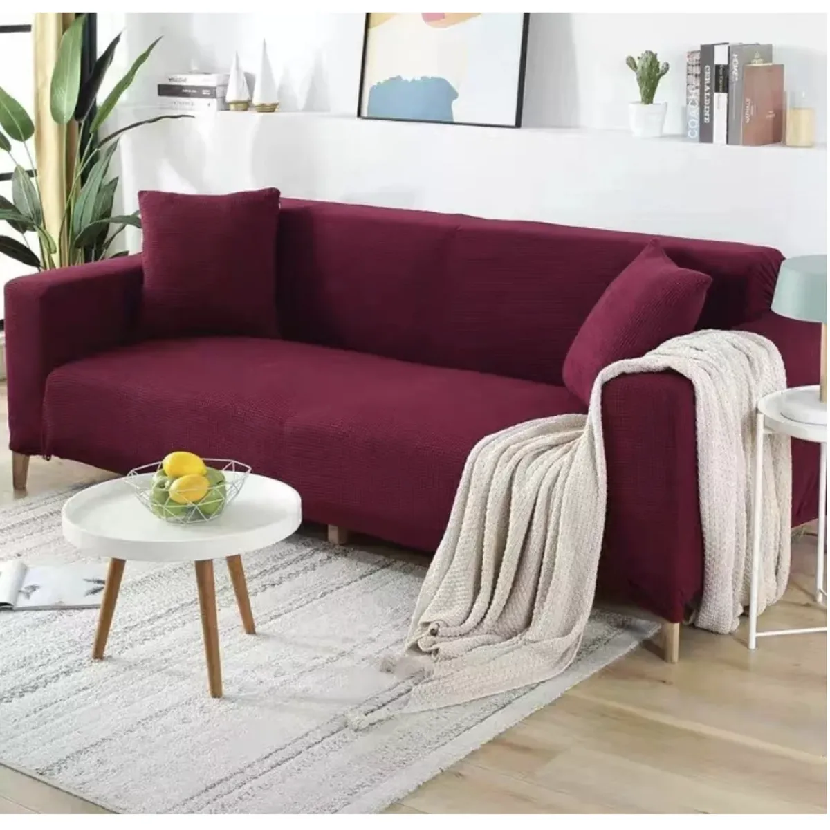 HOMER DESIGN - Funda Protectora Para Sofá De 3 Cuerpos Tela Gruesa Premium