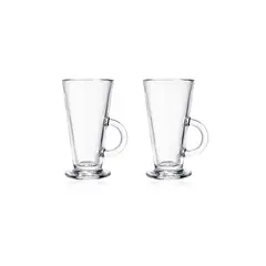 GLASSO - Set 2 Cup Latte Vidrio Café 450ml