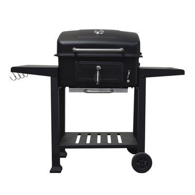 Byb Parrilla A Carbon Black Line Con Tapa Y Ruedas