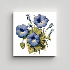 GENERICO - Cuadro Vintage Canva AR 11 Con Flores De Gloria 80x80 Cm