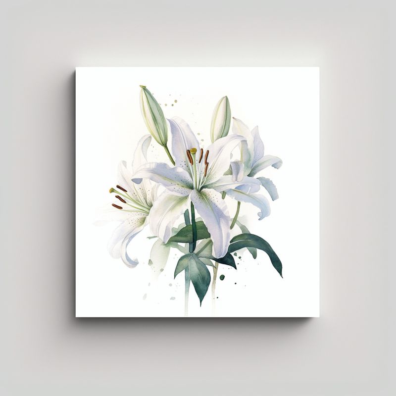 GENERICO - Arte De Alta Calidad: Cuadro Decorativo De Lirio 90x90 Cm