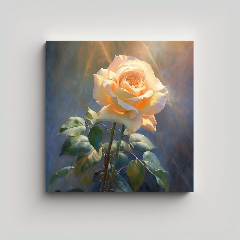 GENERICO - Adorno De Lienzo: Rosa Eterea Y Suave Para 70x70 Cm