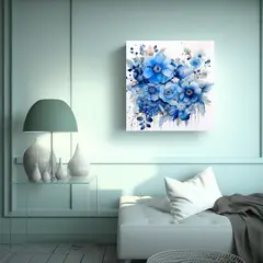 GENERICO - Cuadro De Oficina Decorativo: Pintura Floral 70x70 Cm