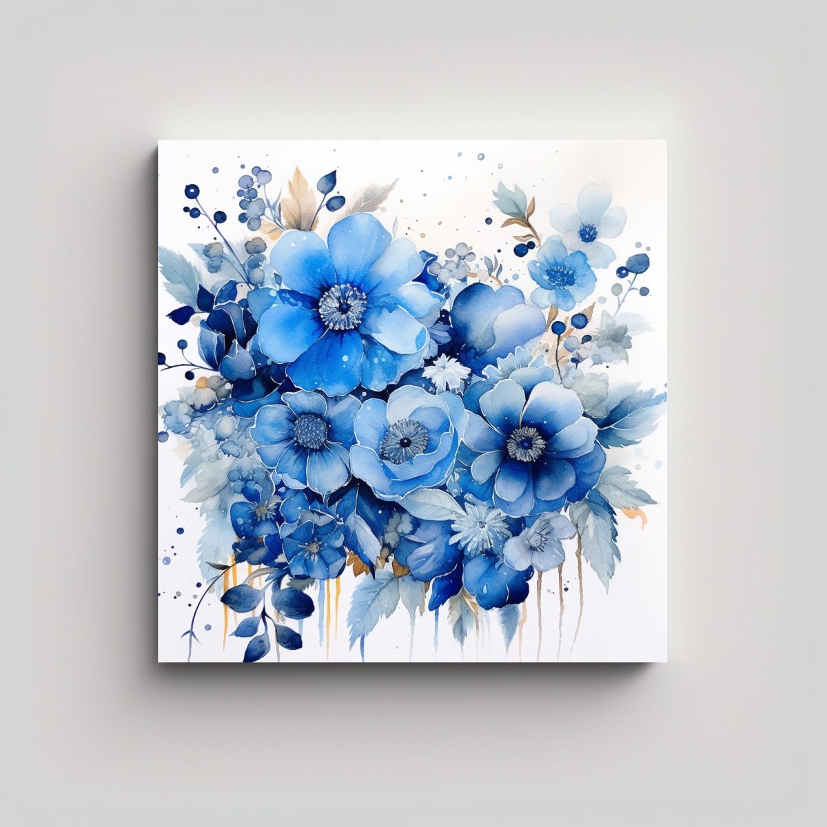 GENERICO - Cuadro De Oficina Decorativo: Pintura Floral 50x50 Cm