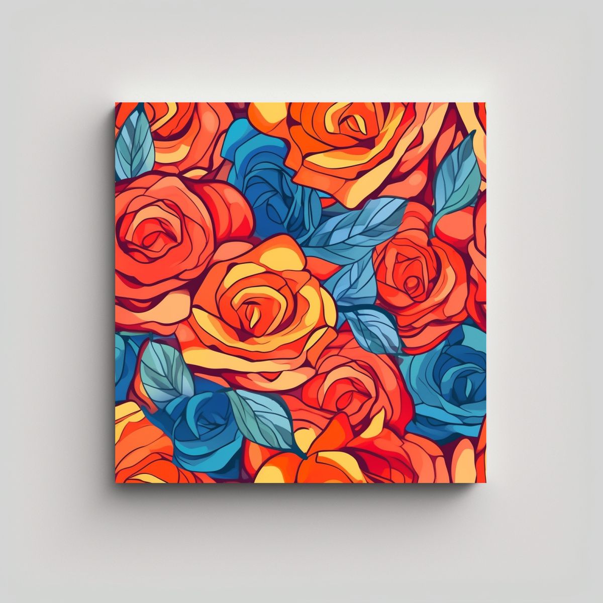 GENERICO - Abstracción Intrincada: Arte De Pared En Campo 90x90 Cm