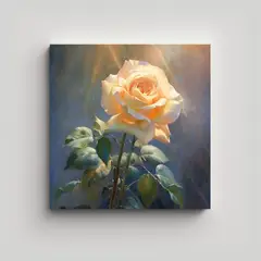 GENERICO - Adorno De Lienzo: Rosa Eterea Y Suave Para 50x50 Cm