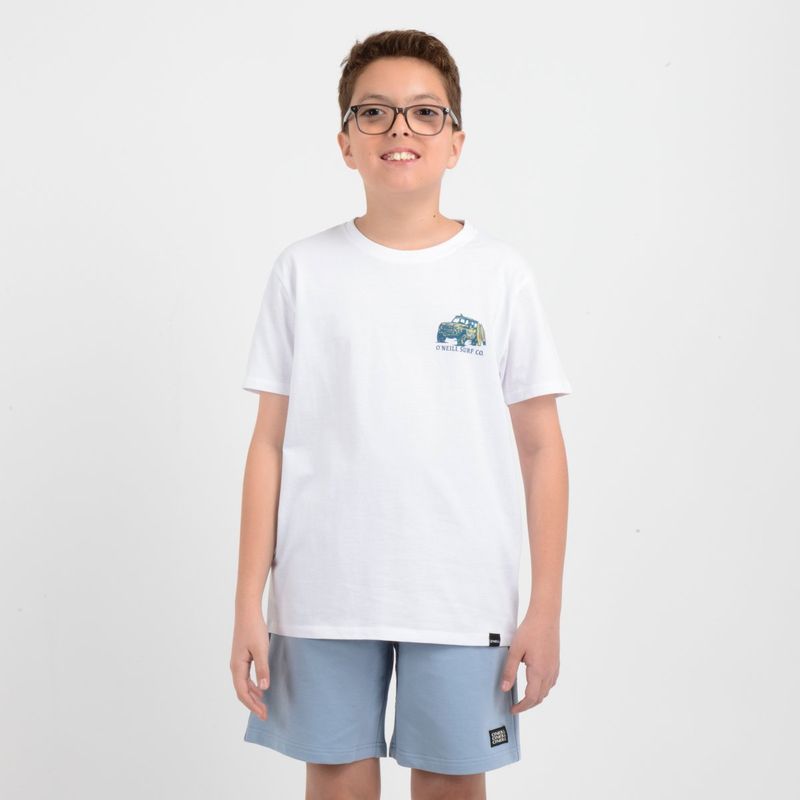 O'NEILL - POLERA MANGA CORTA FREE WHEELIN BLANCO