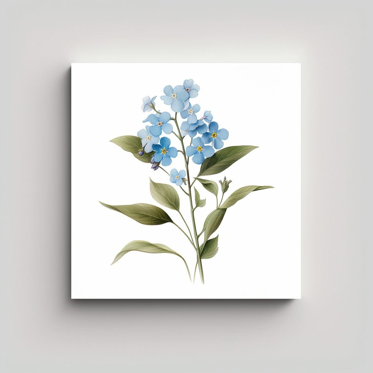 GENERICO - Cuadro Vintage Moderno Con Figuras Y Ramas De 60x60 Cm