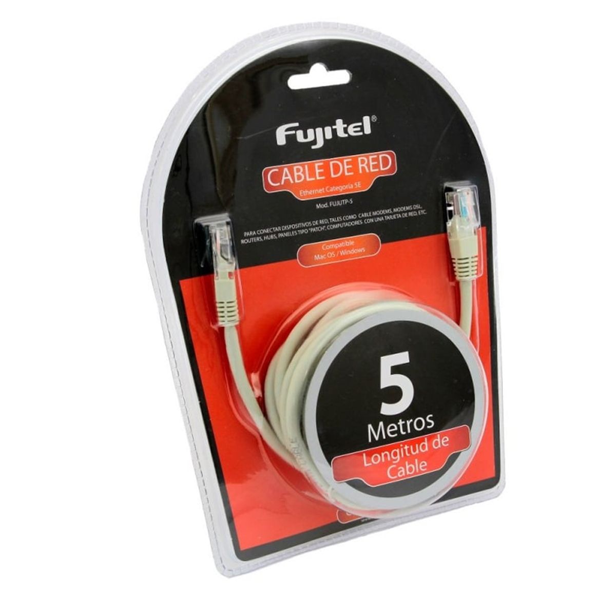 FUJITEL - Cable De Red Utp-5e Red Lan 5 Metros Fujitel FUJITEL