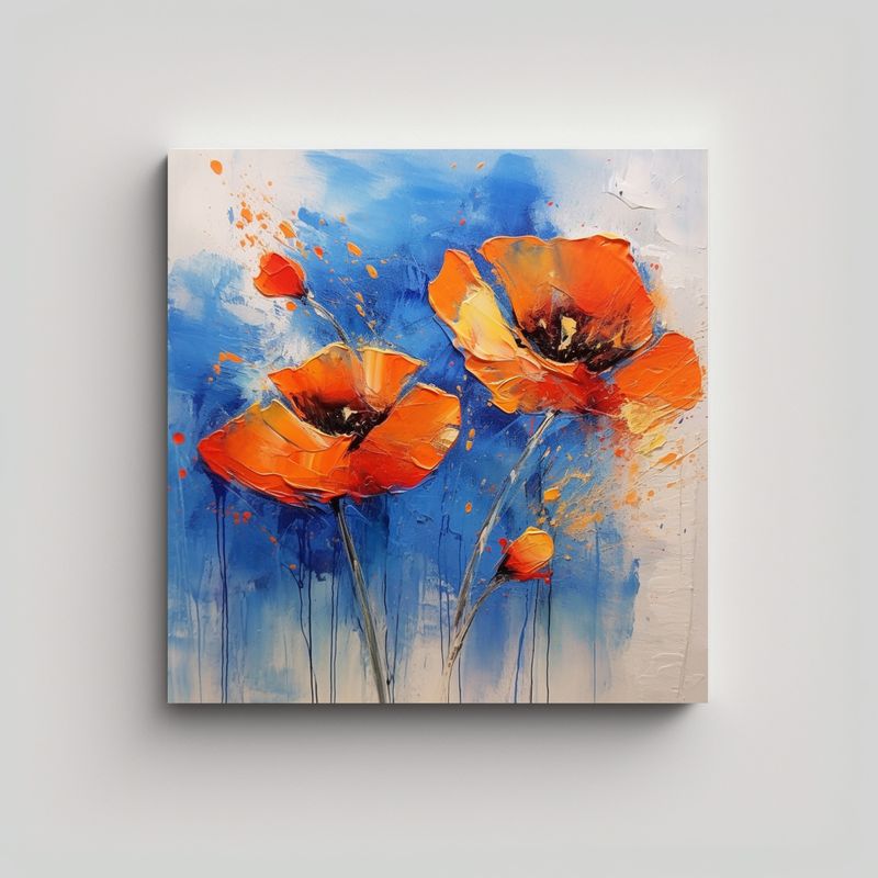 GENERICO - Inspiración Cromática: Cuadro Abstracto De 70x70 Cm