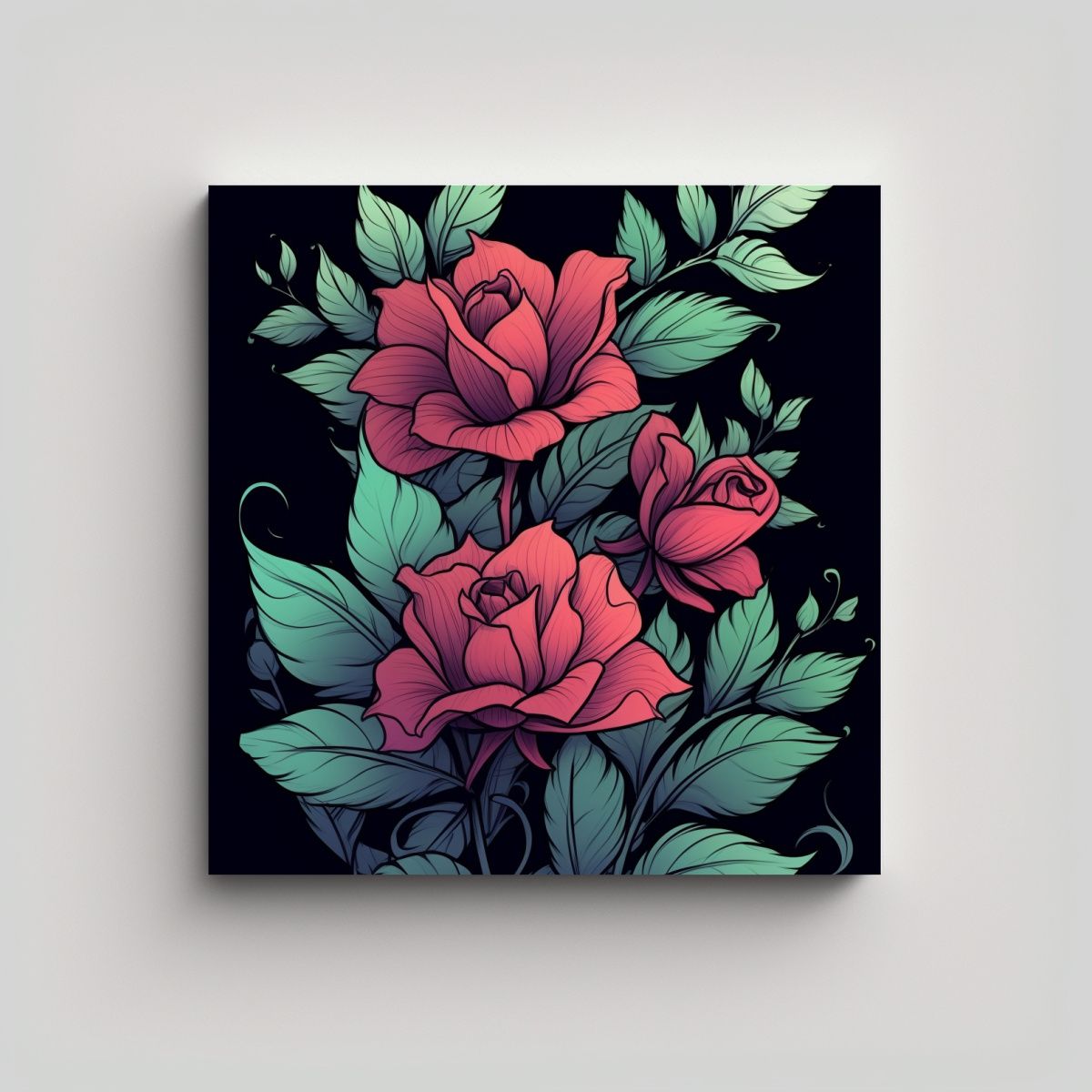 GENERICO - Arte Creativa: Detalles Intensos En Cuadros De 70x70 Cm