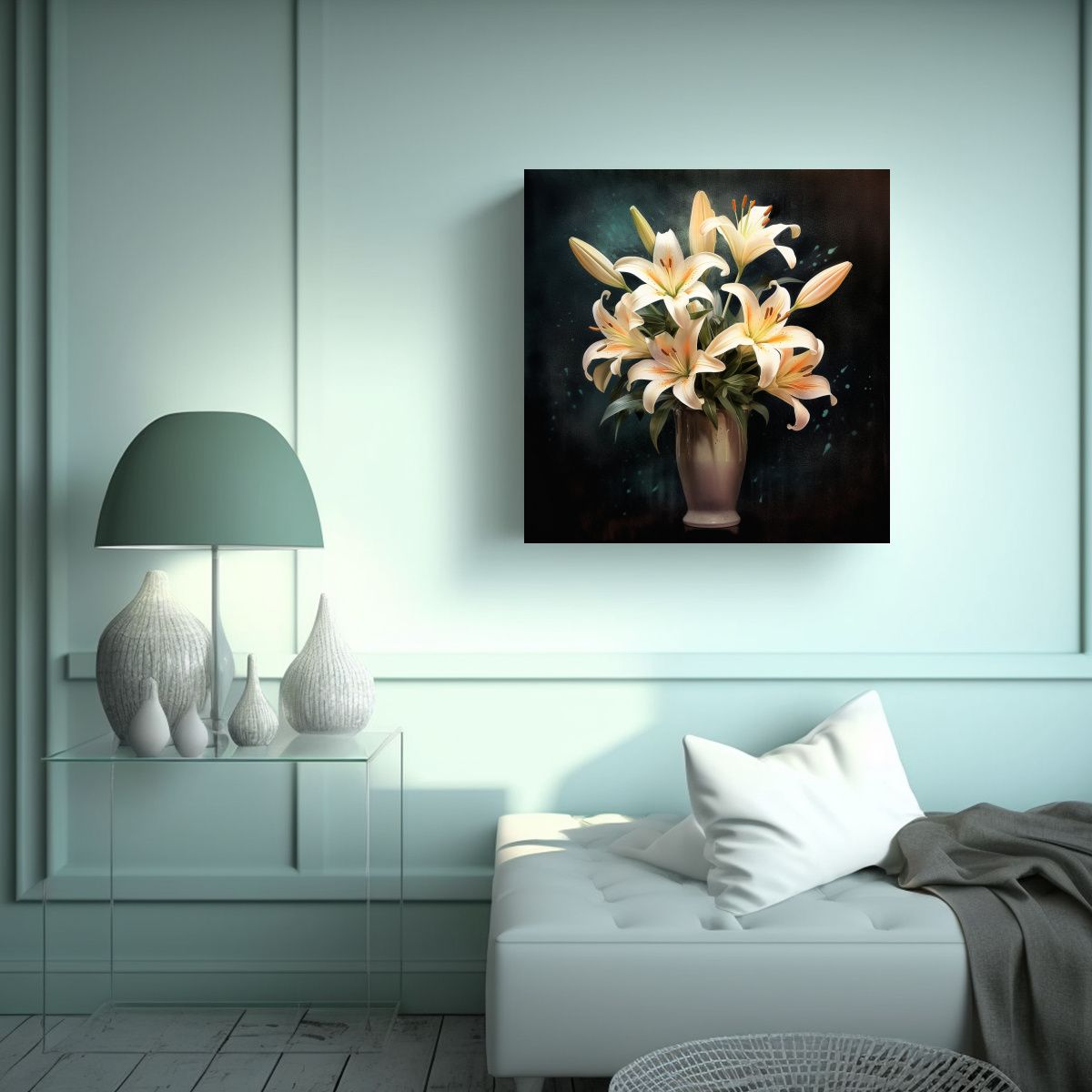 GENERICO - Cuadro Moderno Duradero: Elegante Acuarela De 80x80 Cm