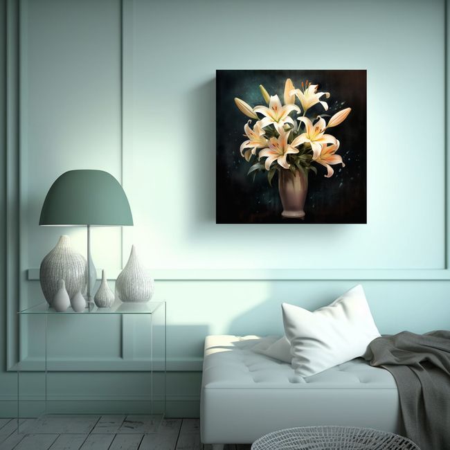 GENERICO - Cuadro Moderno Duradero: Elegante Acuarela De 80x80 Cm