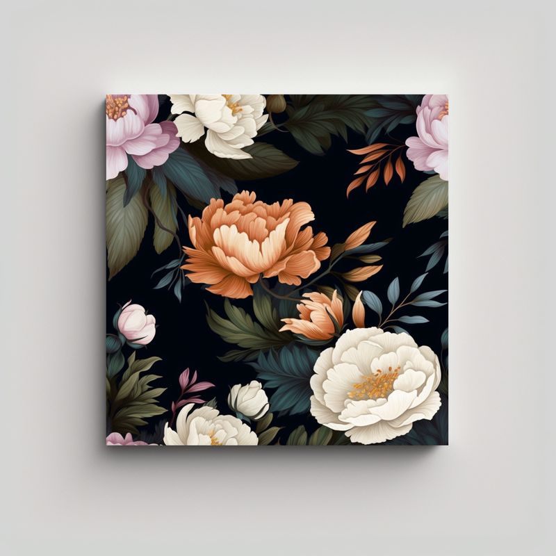 GENERICO - Patrón Floral Acuarela Delicado: Arte Hermoso 60x60 Cm