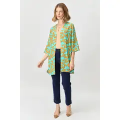 MA GRIFFE - Tapado Estampado Verde Magriffe