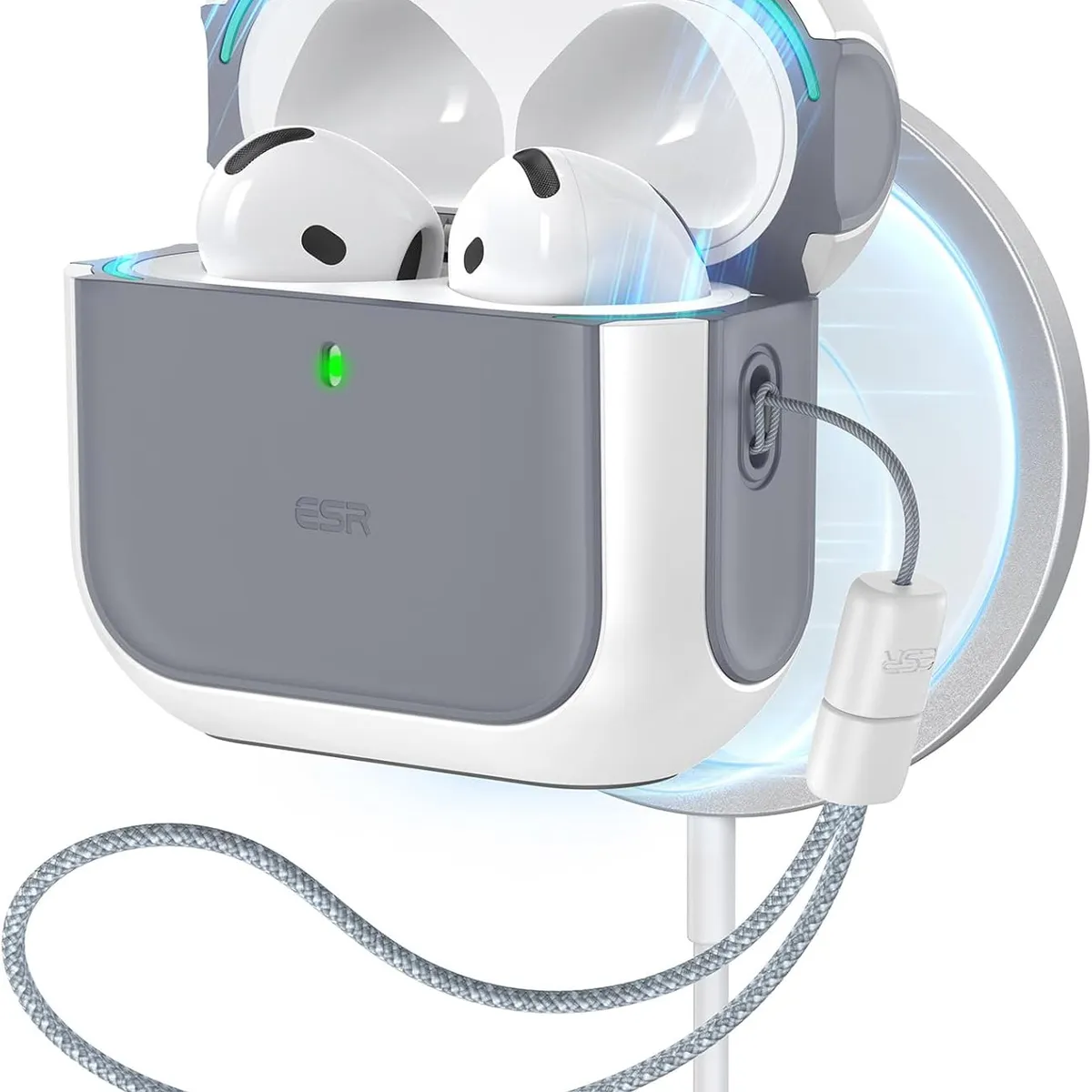 ESR - Carcasa Funda ESR Orbit Hybrid Para Air Pods 4 2024 Blanco