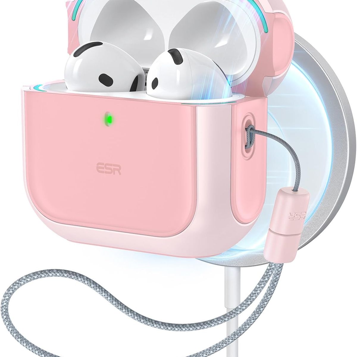 ESR - Carcasa Funda ESR Orbit Hybrid Para Air Pods 4 2024 Rosado