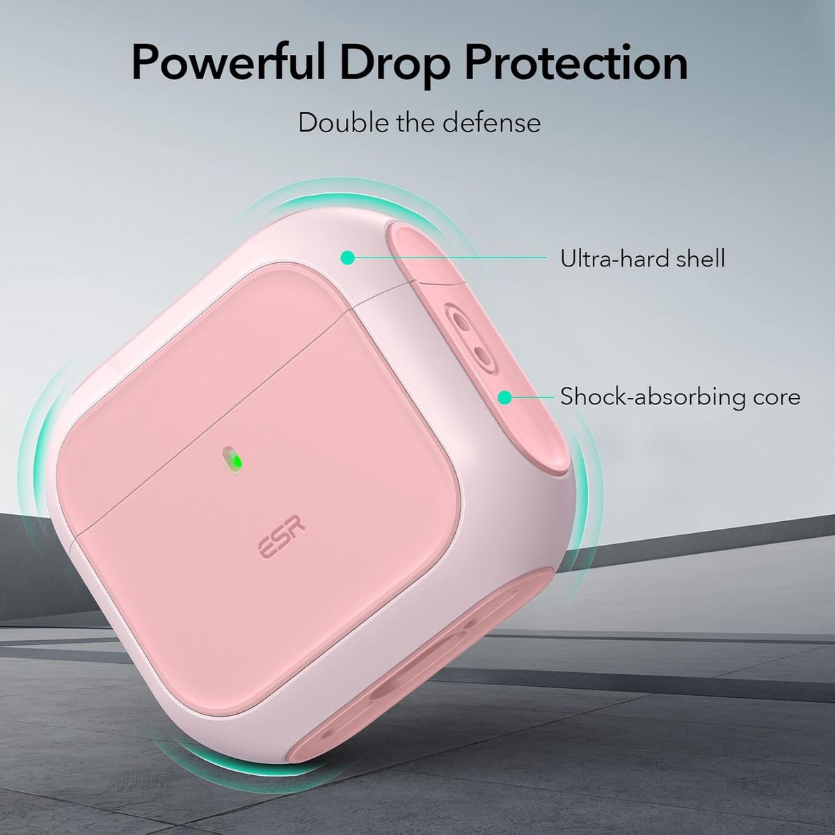 ESR - Carcasa Funda ESR Orbit Hybrid Para Air Pods 4 2024 Rosado