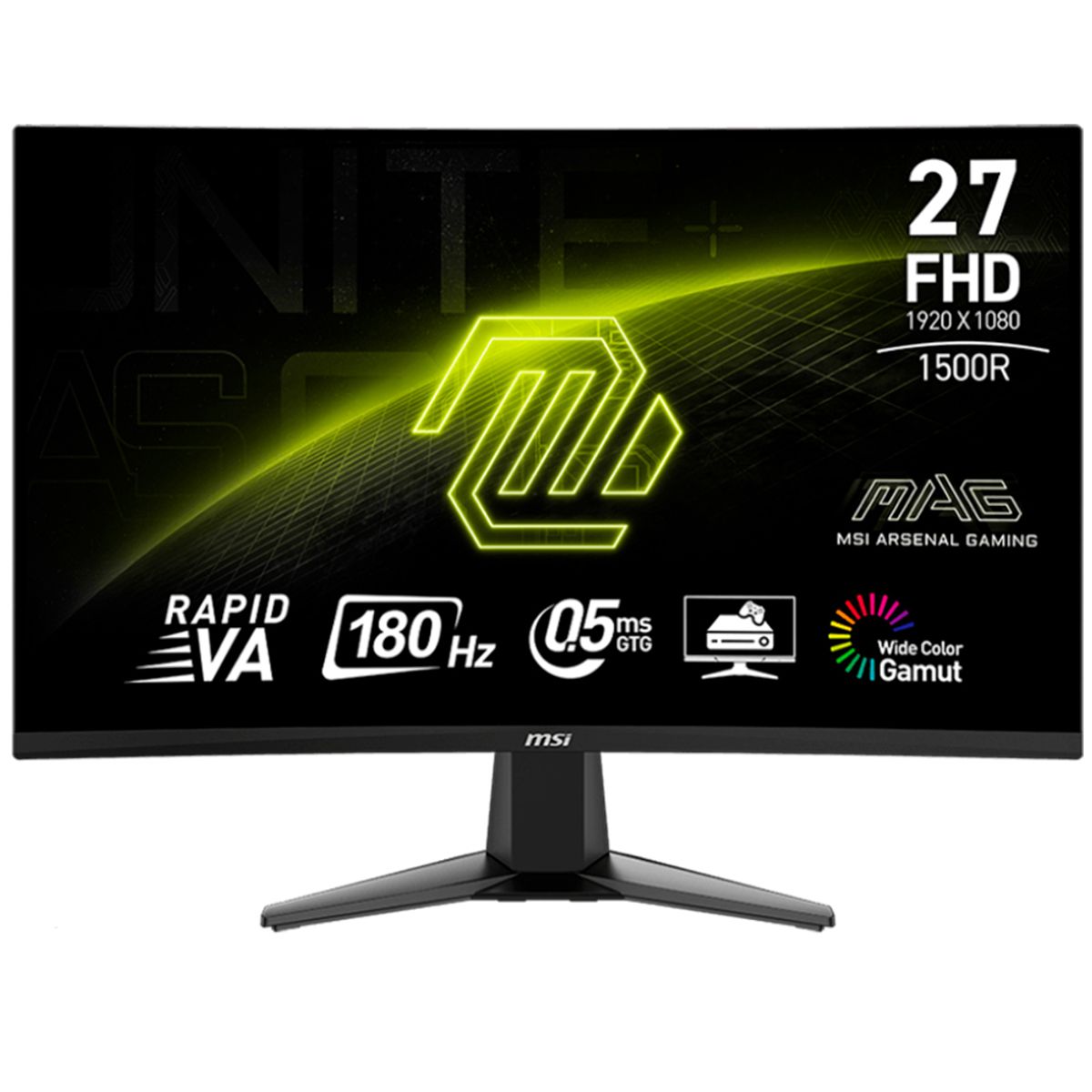 MSI - Monitor Curvo Gamer MSI 27” FHD 180HZ 05MS MAG 27C6F