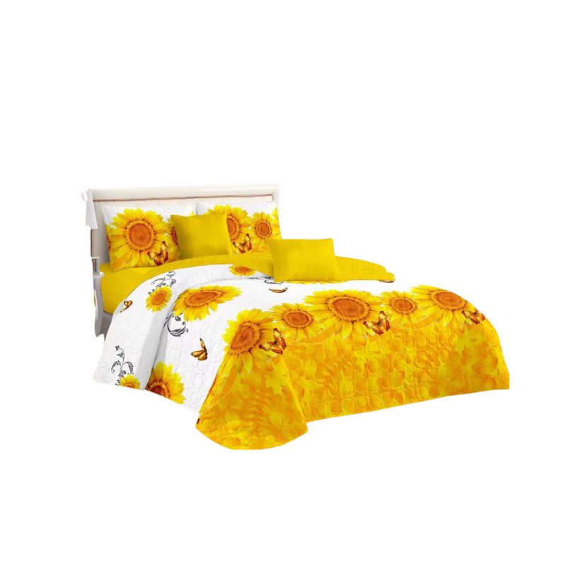 GENERICO - Cubrecama Quilt De Verano 2 Plazas Diseños Estampados Floral