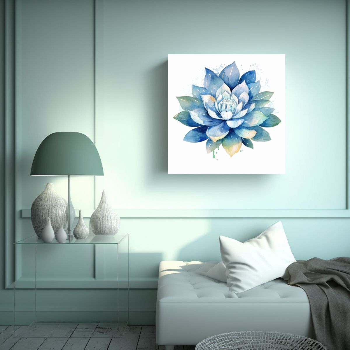 GENERICO - Cuadro Decorativo Lienzo De Líneas Finas Con 60x60 Cm