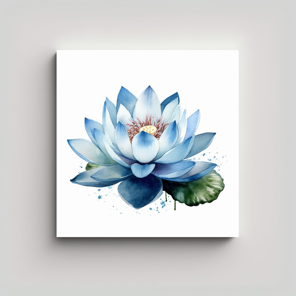 GENERICO - Cuadro Decorativo Belleza Natural: Loto Azul En 70x70 Cm