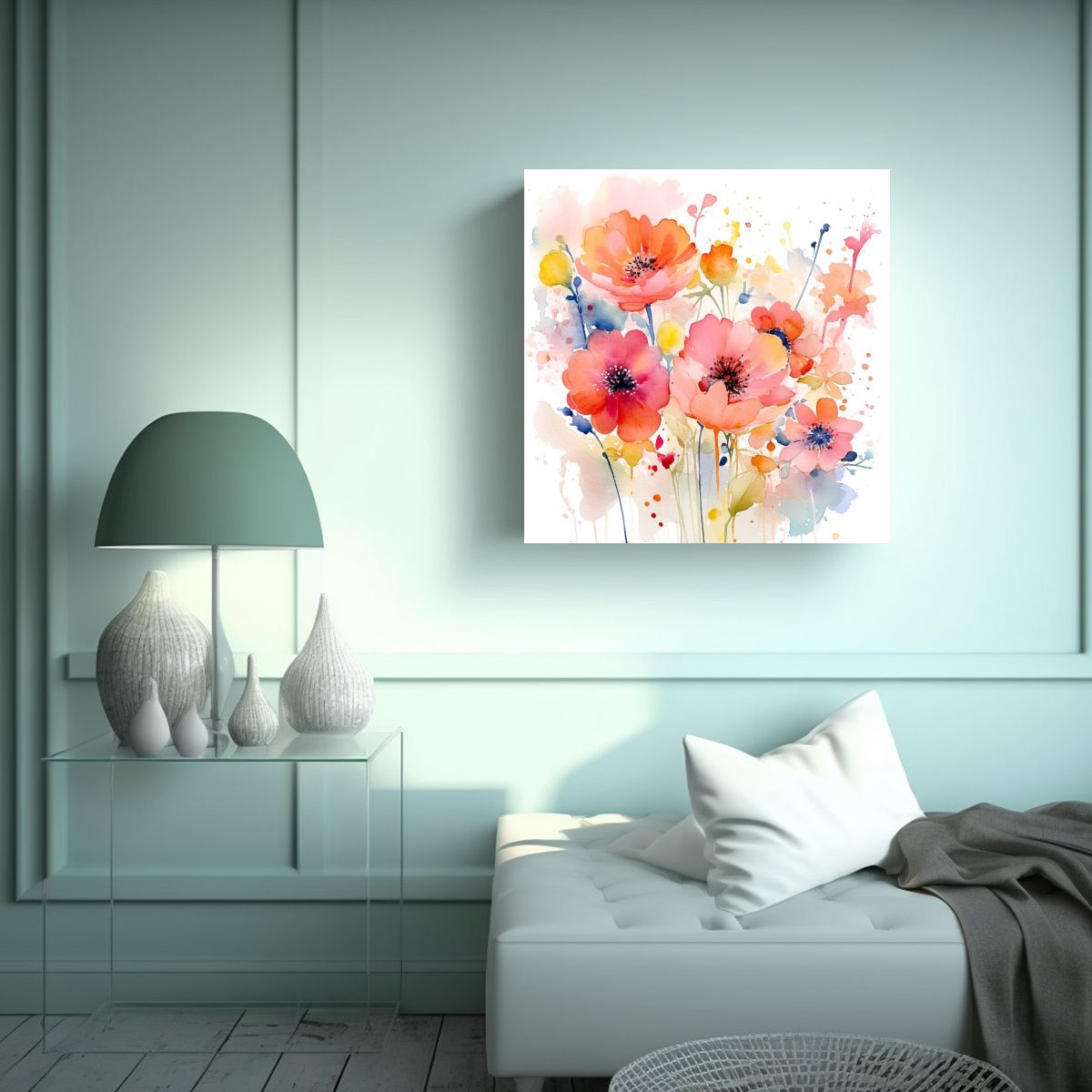 GENERICO - Tarjeta De Madre Con Diseño Floral En Movimiento 80x80 Cm