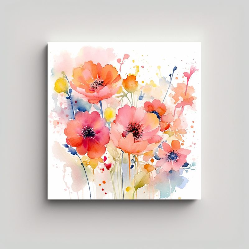GENERICO - Tarjeta De Madre Con Diseño Floral En Movimiento 60x60 Cm