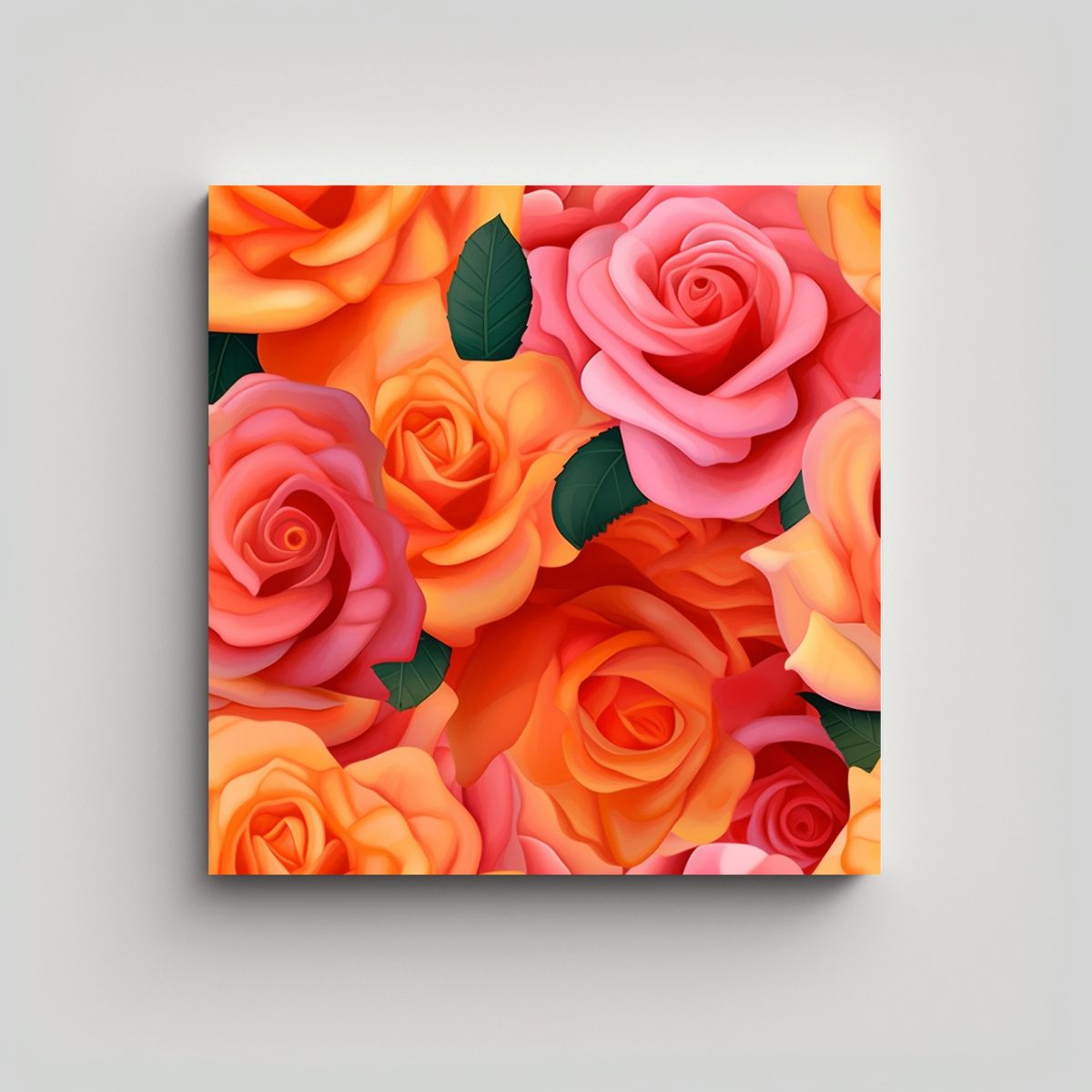 GENERICO - Perspectiva Vintage: Arte De Pared Con Patrón De 90x90 Cm