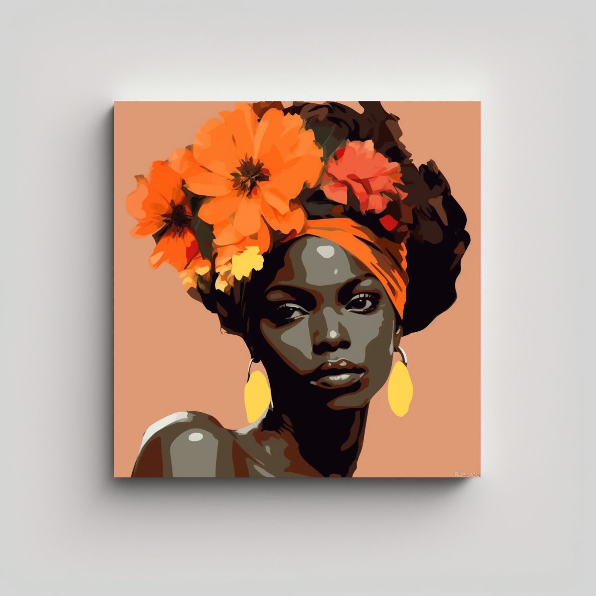 GENERICO - Cuadro Creativo Estilo Andy Warhol Africano 50x50 Cm