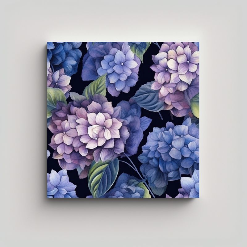 GENERICO - Cuadro Vintage Protagonismo Con Hydrangea En 80x80 Cm