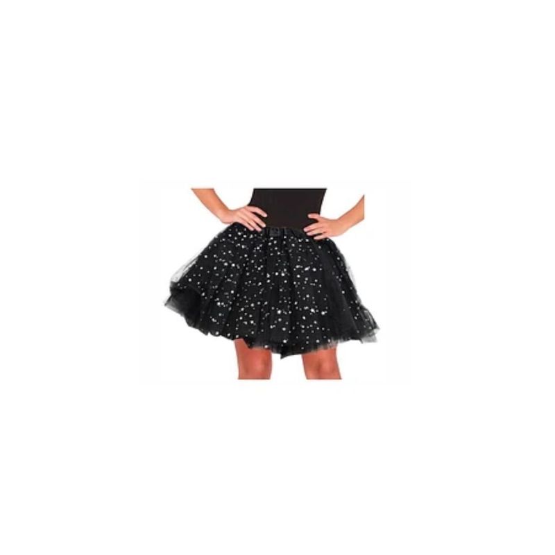 GENERICO - Tutu De Estrellas 30cm Negro