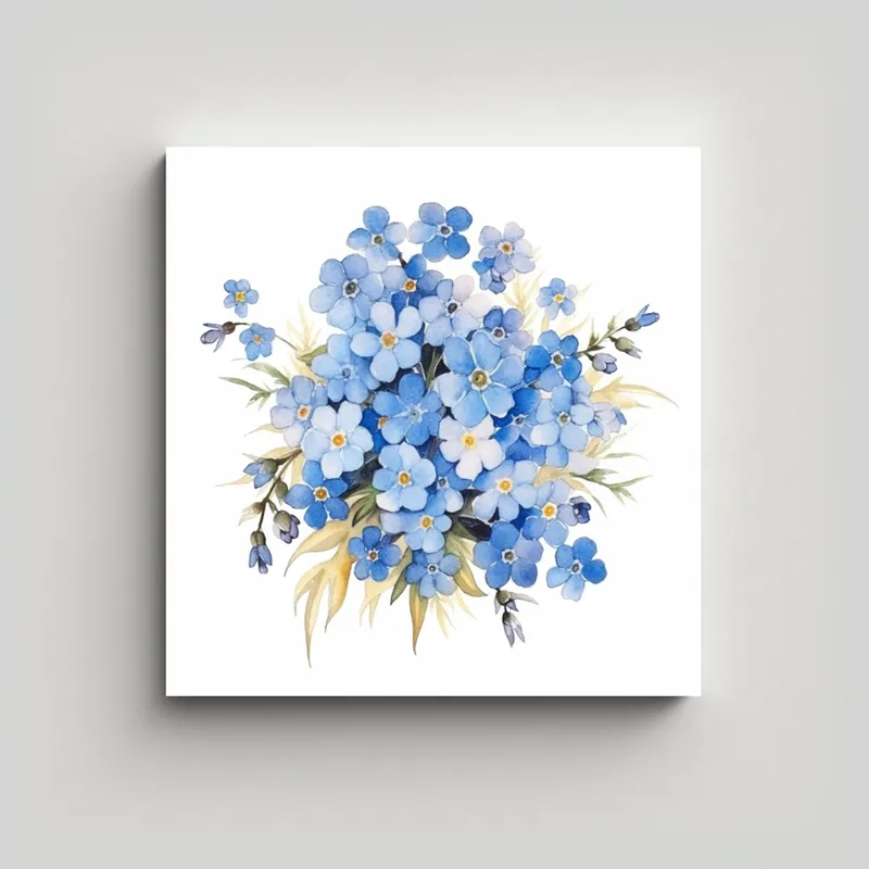 GENERICO - Inspiración Simétrica: Bastidor Con Flores 80x80 Cm