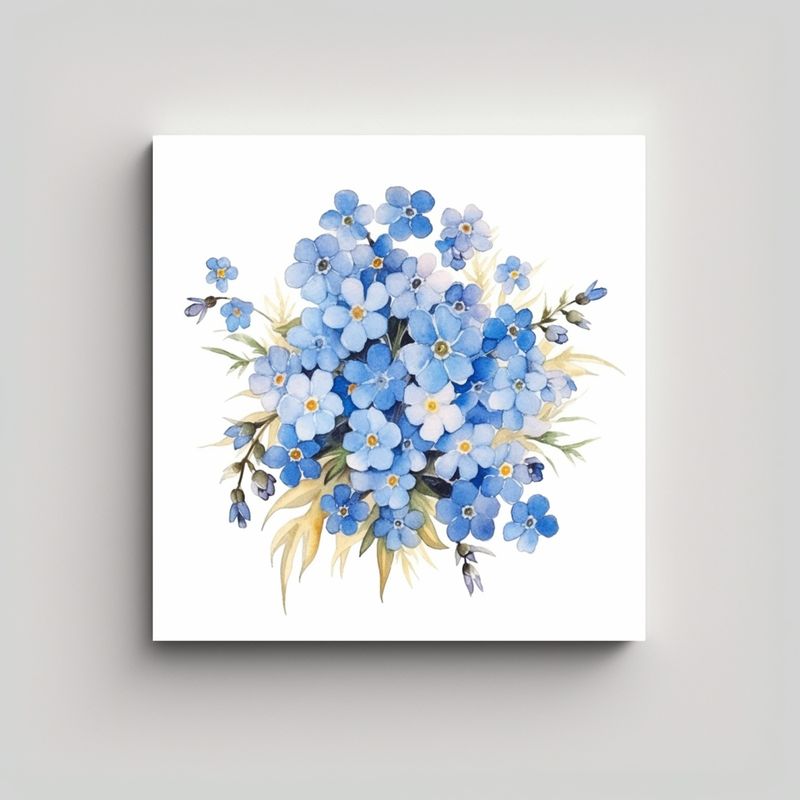 GENERICO - Inspiración Simétrica: Bastidor Con Flores 70x70 Cm