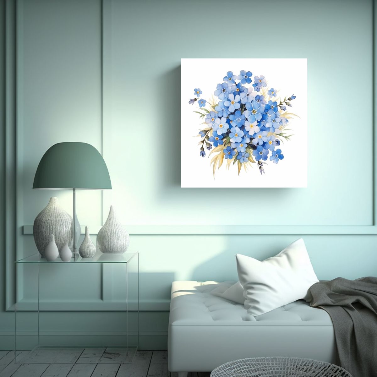 GENERICO - Inspiración Simétrica: Bastidor Con Flores 70x70 Cm