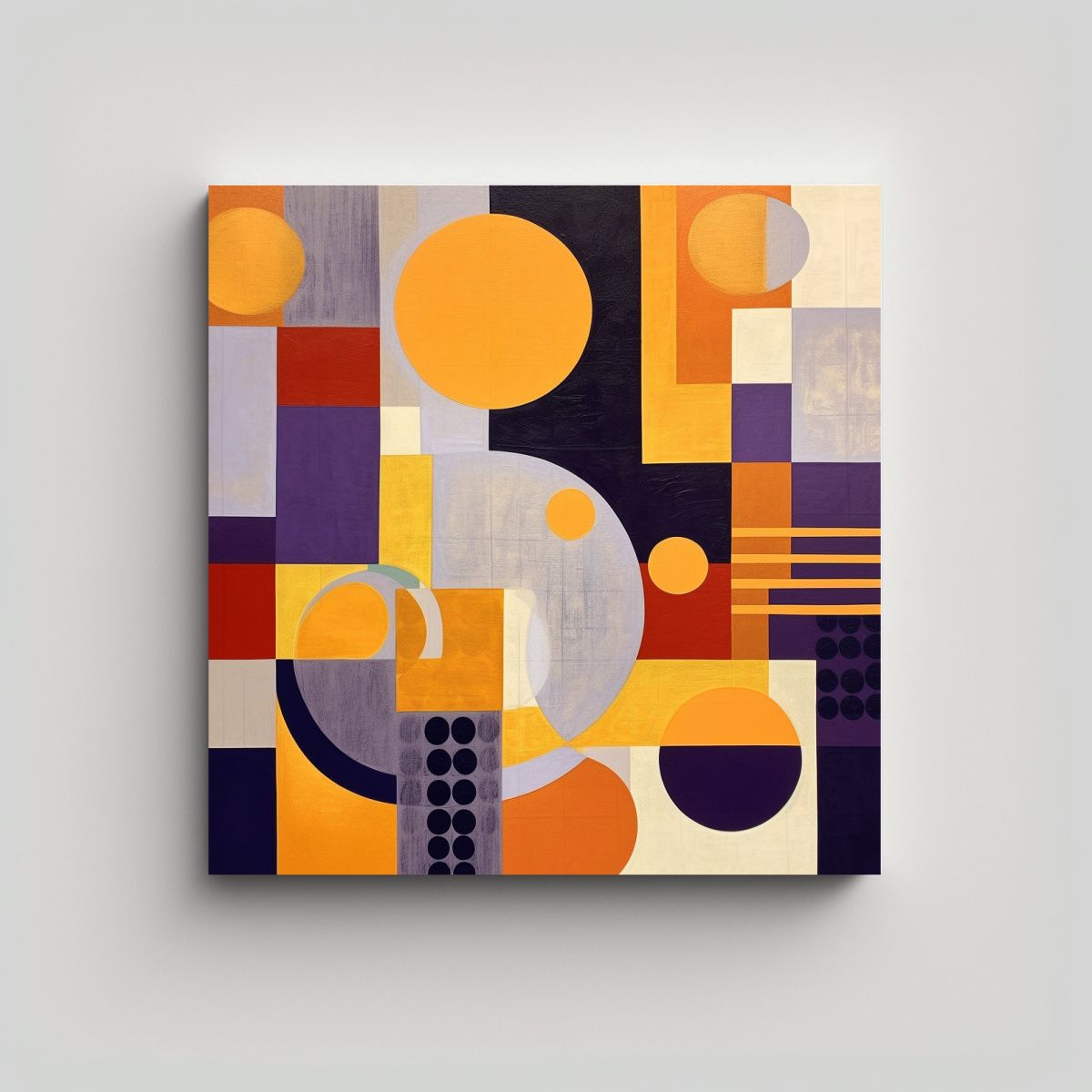 GENERICO - Cuadros Abstractos Modernos Boho En Morado, 80x80 Cm