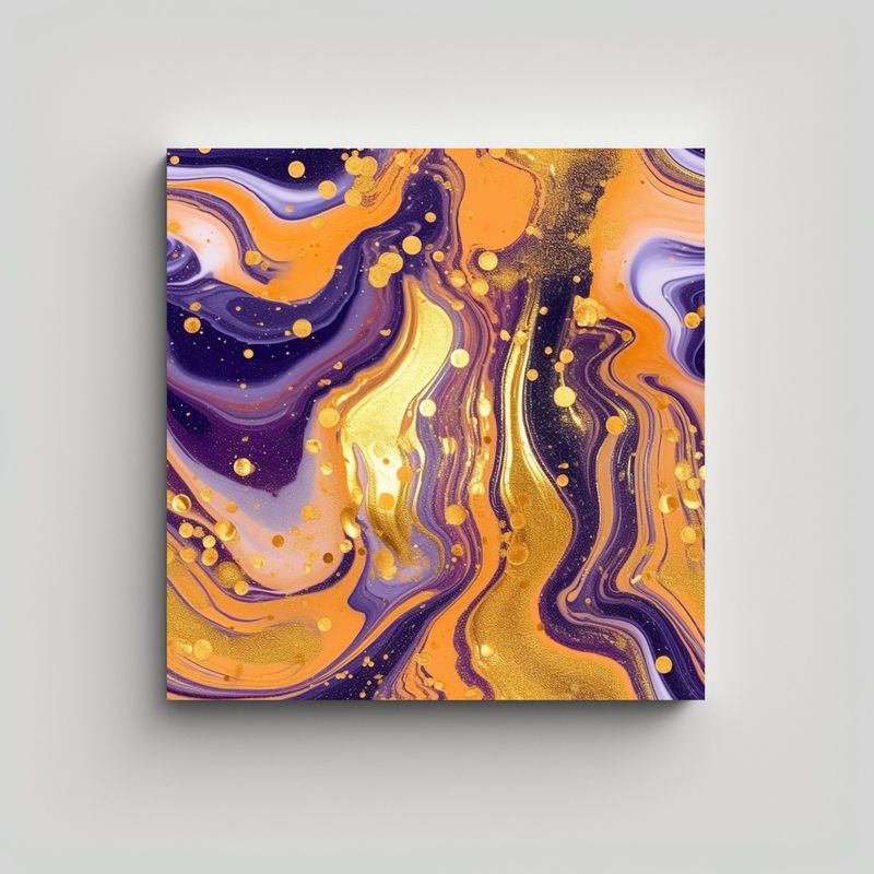 GENERICO - Cuadro Tela Hermosa: Armonía Cromática, Diseño 90x90 Cm