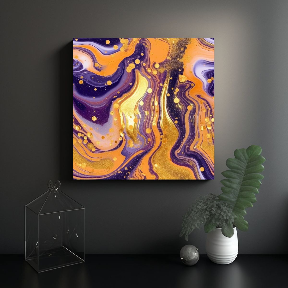 GENERICO - Cuadro Tela Hermosa: Armonía Cromática, Diseño 90x90 Cm