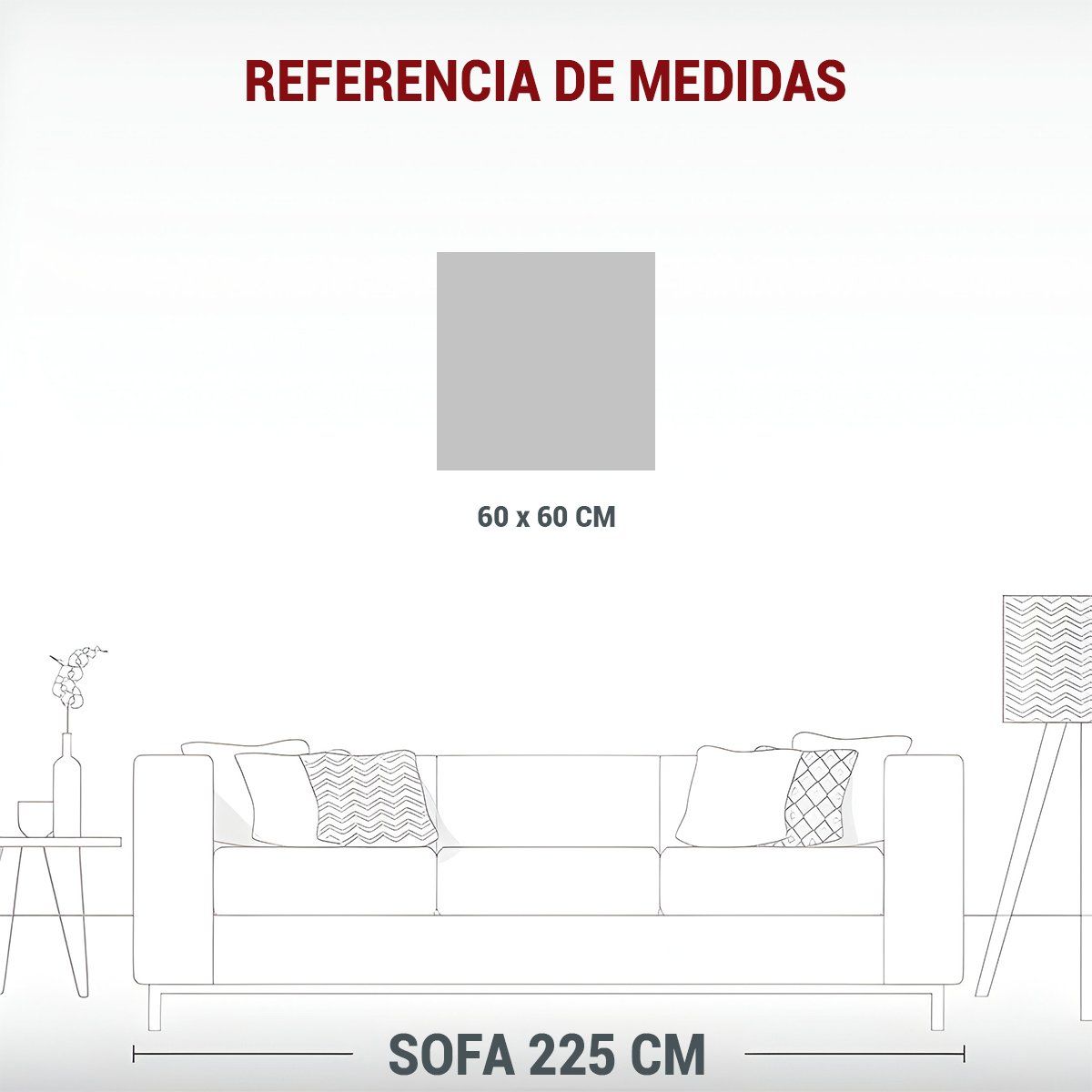 GENERICO - Ilustración De Rosa En Arte De Pared Llamativo 60x60 Cm