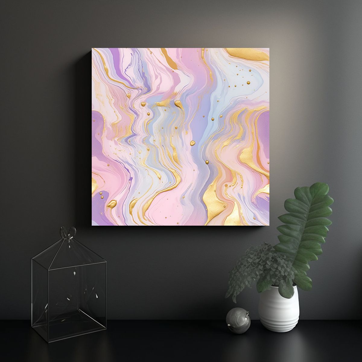 GENERICO - Cuadros Decorativos En Perspectiva Pastel Con 60x60 Cm