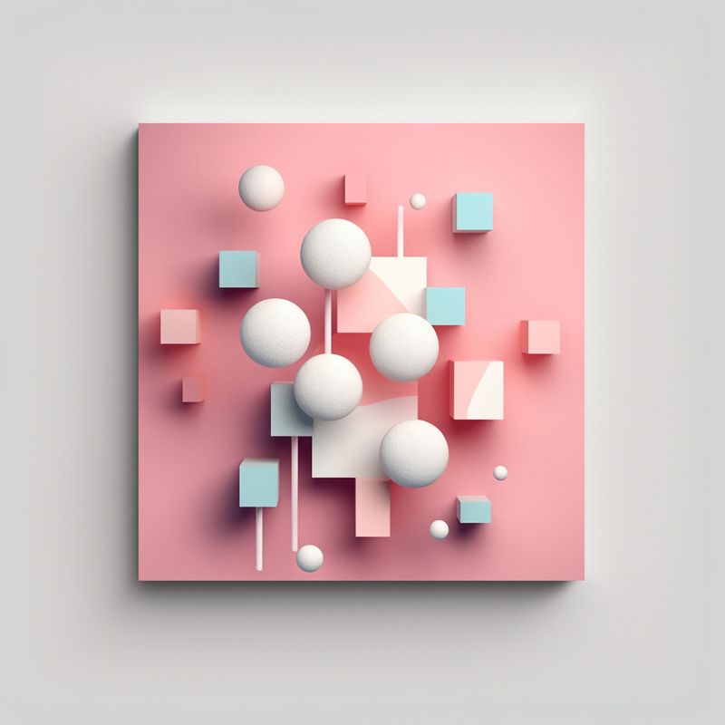 GENERICO - Cuadro Decorativo Abstracto De Malvaviscos 70x70 Cm