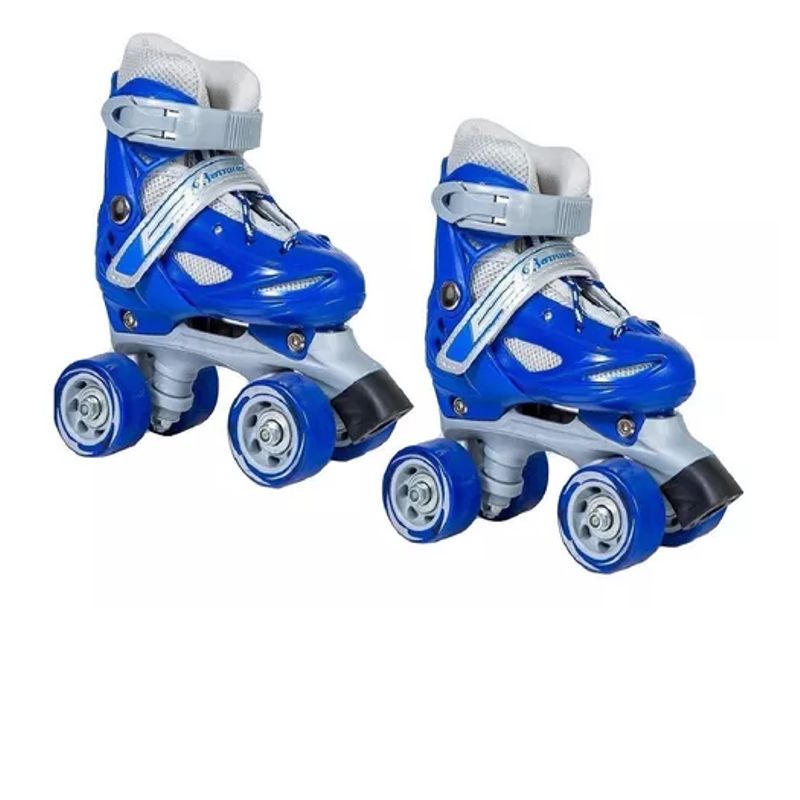 GENERICO - Patin 4 Rueda Niña/o + Set Proteccion M 33-36